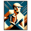 passion terrain affiche football américain intérieur cadeau parfait fans sport une touche dynamisme disponibles A4 cm A0