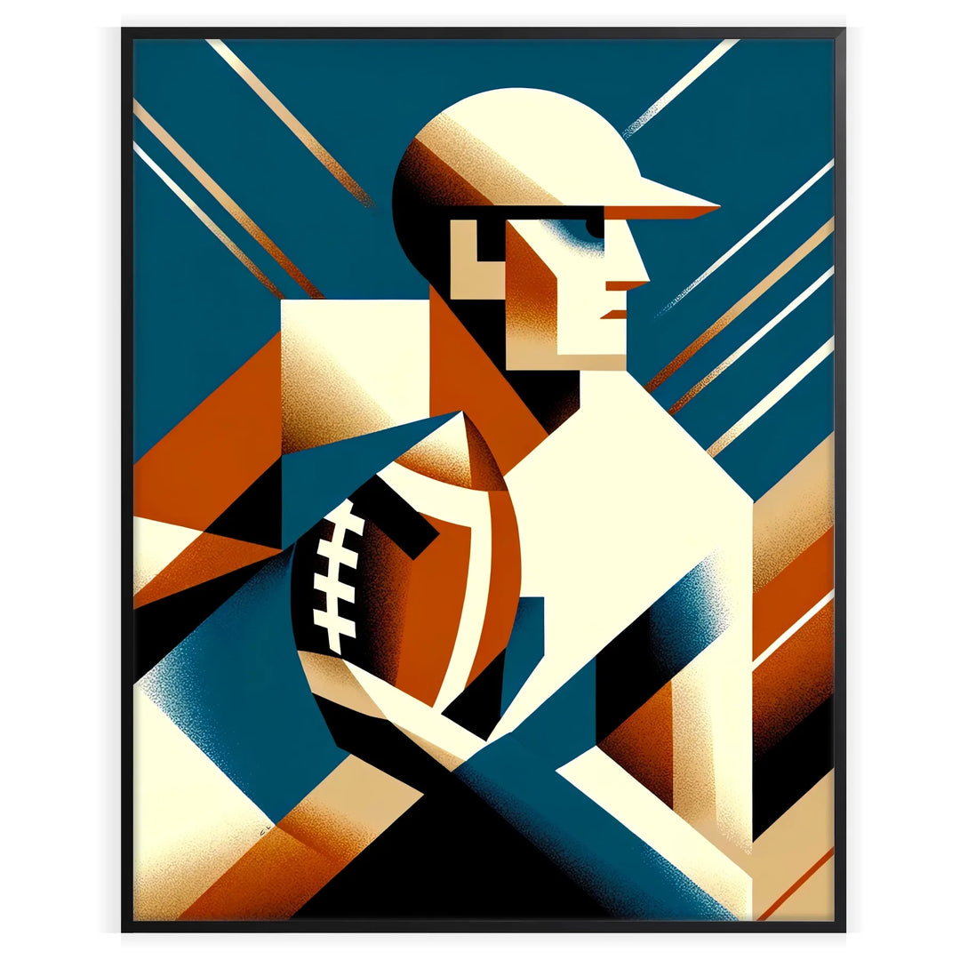 American Football Print Sport Poster home deco premium print affiche locadina wall art home office vintage decoration