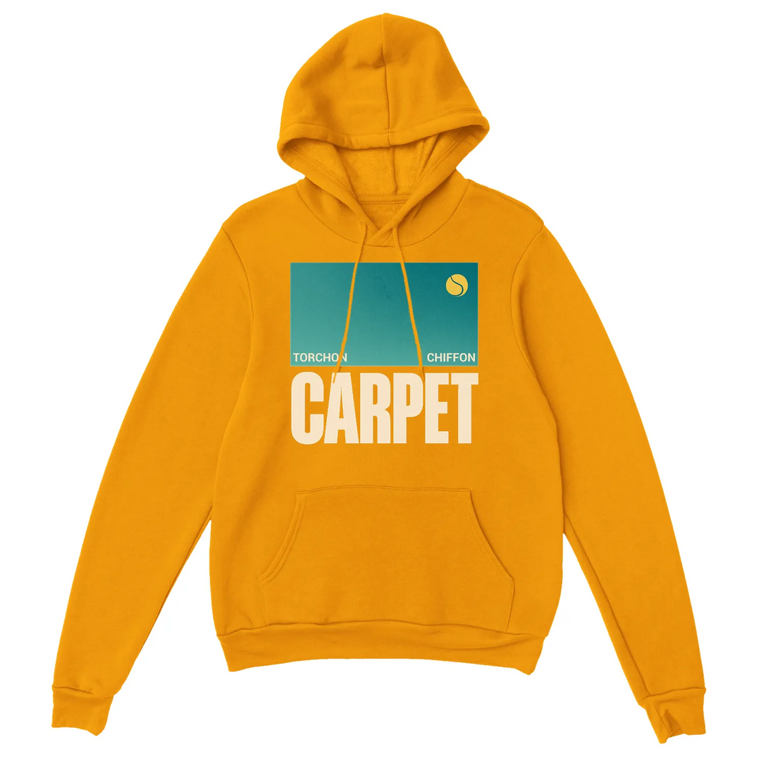 Sudadera unisex Torchon Chiffon Carpet Tennis, suave mezcla de algodón y poliéster, con capucha forrada, bolsillo frontal y p