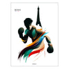 dynamic Paris Olympics Print excitement boxing stunning poster perfect wall art sports enthusiasts ideal gift unframed version style