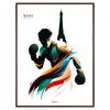 dynamic Paris Olympics Print excitement boxing stunning poster perfect wall art sports enthusiasts ideal gift unframed version style