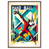 excitement handball exclusive Olympics Paris Poster sports enthusiast vibrant wall art spirit games unique gift stylish artwork space framed non - options