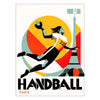 spirit handball Paris Olympics vibrant poster wall art unique gift sports fans print passion artistic flair A4 cm A0 formats