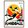 spirit handball Paris Olympics vibrant poster wall art unique gift sports fans print passion artistic flair A4 cm A0 formats