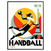 spirit handball Paris Olympics vibrant poster wall art unique gift sports fans print passion artistic flair A4 cm A0 formats