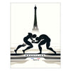 Affiche exclusive JO 2024 un hommage lutte Paris cadeau passionnés sport décoration murale formats A4 cm A0