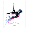 excitement Paris Olympics stunning swimming poster home office vibrant wall art ideal gift sports enthusiasts various sizes A4 cm A0