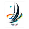 spirit Paris Olympics stunning sailing poster vibrant wall art perfect gift sports enthusiasts space beautiful artwork multiple sizes A4 20×28 A0
