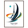 spirit Paris Olympics stunning sailing poster vibrant wall art perfect gift sports enthusiasts space beautiful artwork multiple sizes A4 20×28 A0