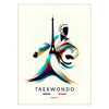 spirit 2024 Paris Olympics Taekwondo Art poster vibrant print perfect wall sports enthusiast gift space artwork frame energy today