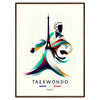 spirit 2024 Paris Olympics Taekwondo Art poster vibrant print perfect wall sports enthusiast gift space artwork frame energy today