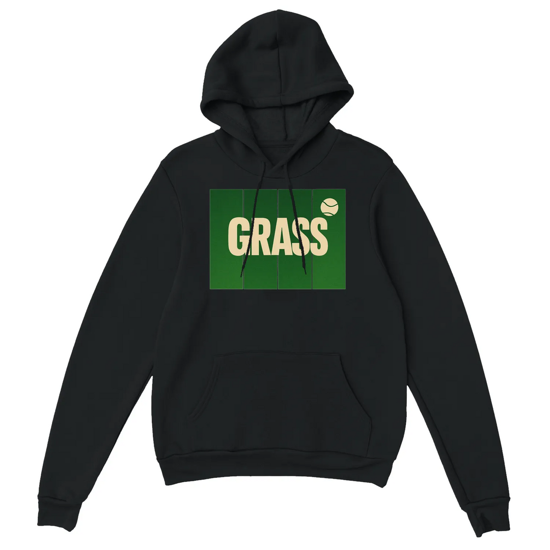 Sudadera unisex Grass Tennis, cómoda y elegante, con capucha forrada, bolsillo frontal y puños acanalados, ideal para el uso