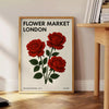captivating Flower Market London Botanical 7 poster vintage prints modern touch black red available perfect art lovers space stunning print