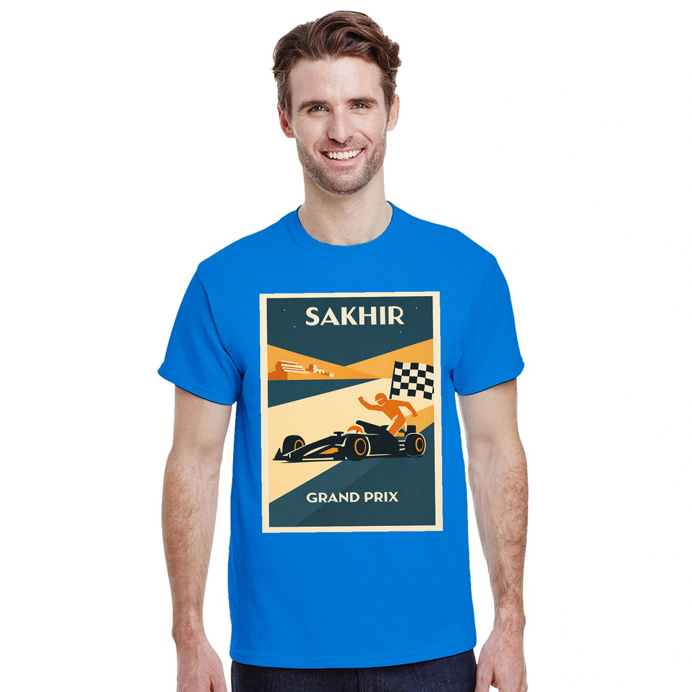 T-shirt style Sakhir Bahrain F1 t shirt vibrant design excitement Grand Prix perfect fans fashion enthusiasts high quality natural cotton ultimate comfort occasion yours today feel luxurious tee