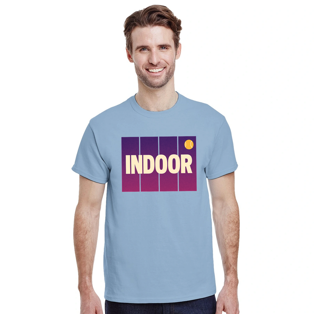 Camiseta de ténis indoor, perfeita para entusiastas do desporto, feita em algodão durável e confortável