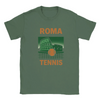 T-shirt T exclusif thème tennis Rome parfait passionnés style sport design unique capture élégance italienne énergie court une tenue décontractée sportive tailles SML XL XXL