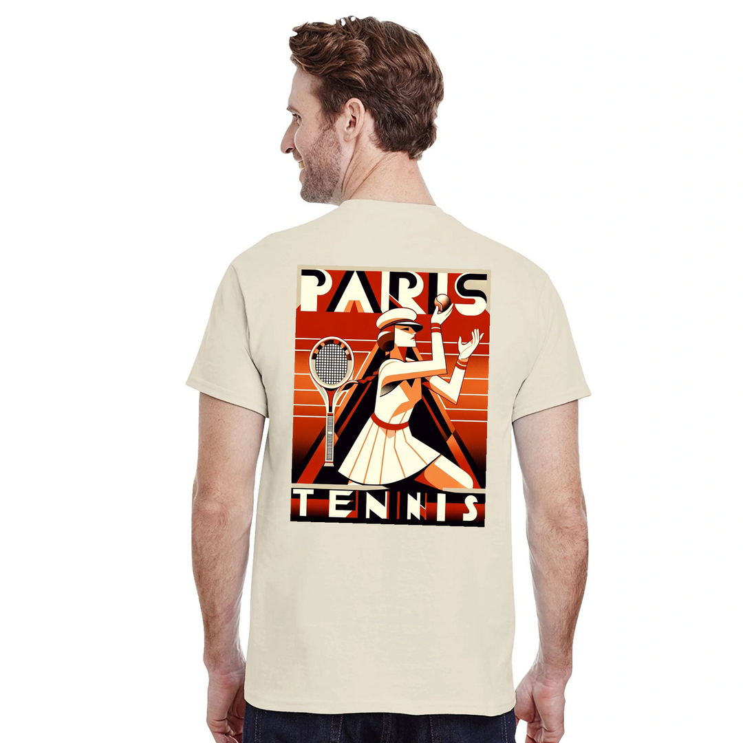 パリのテニスTシャツ。テニス愛好家とファッション好きに最適なスタイルを提供します。エレガントなデザインで、コート内外での印象を与えます。サイズはSからXXLまで。