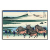 captivating allure Hokusai Ono Shindon poster serene beauty Suraga Province elegant gray blue hues art enthusiasts collectors A4 cm A0 sizes