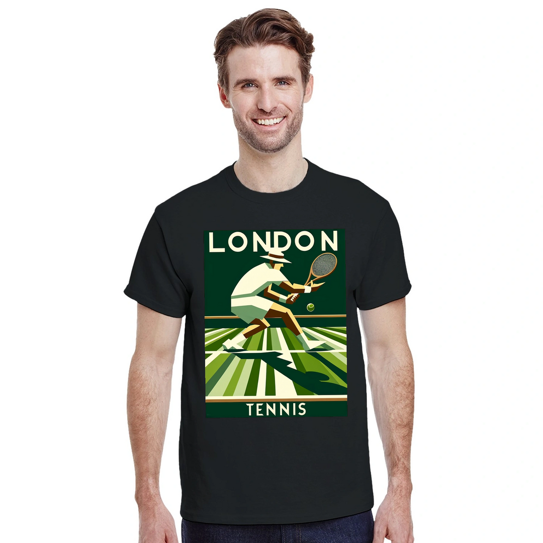 T-shirt de ténis London, combina estilo clássico de Londres com a paixão pelo ténis. Ideal para fãs e jogadores, disponível e