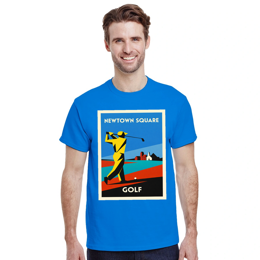 T-shirt style Newtown Square golf t shirt perfect enthusiasts casual wear unique tee vibrant design love USA yours today passion course premium cotton ultimate comfort