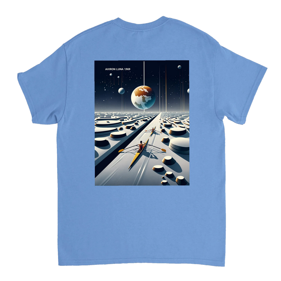 Ein einzigartiges T-Shirt mit einem faszinierenden Design, das die Schönheit des Mondes und das nächtliche Meer einfängt. Ide