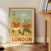 space charming kid elephant rhinoceros football poster playful designs gray green nurseries playrooms art touch London spirit today dimensions cm A4 A0