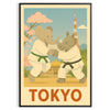 charming kid elephant rhinoceros judo poster perfect child room delightful gray green hues cm piece playful touch decor space unique artwork A4 A0