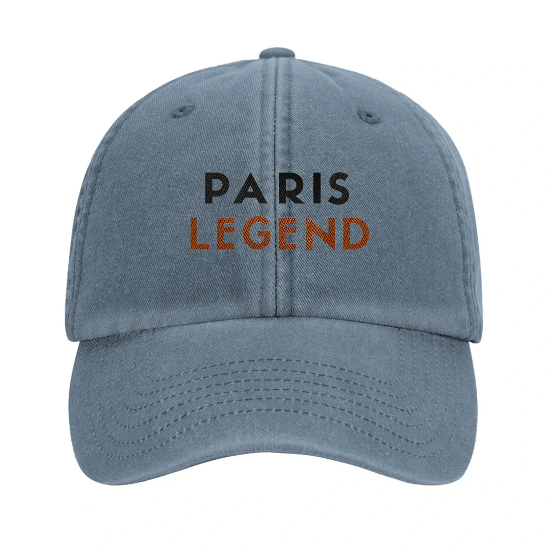 Vintage Cap Tennis Paris Legend 3 mit gesticktem Design aus 100% gebürsteter Baumwolle. Ideal für lässige Outfits