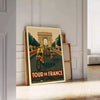 spirit Tour France poster lush green earthy brown tones captivating wall art fans eye piece today dimensions A4 cm A0