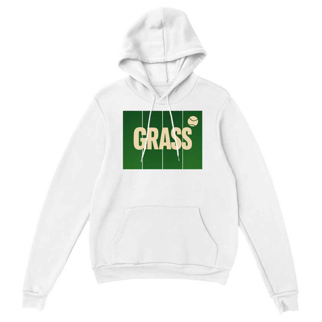 Sudadera unisex Grass Tennis, cómoda y elegante, con capucha forrada, bolsillo frontal y puños acanalados, ideal para el uso