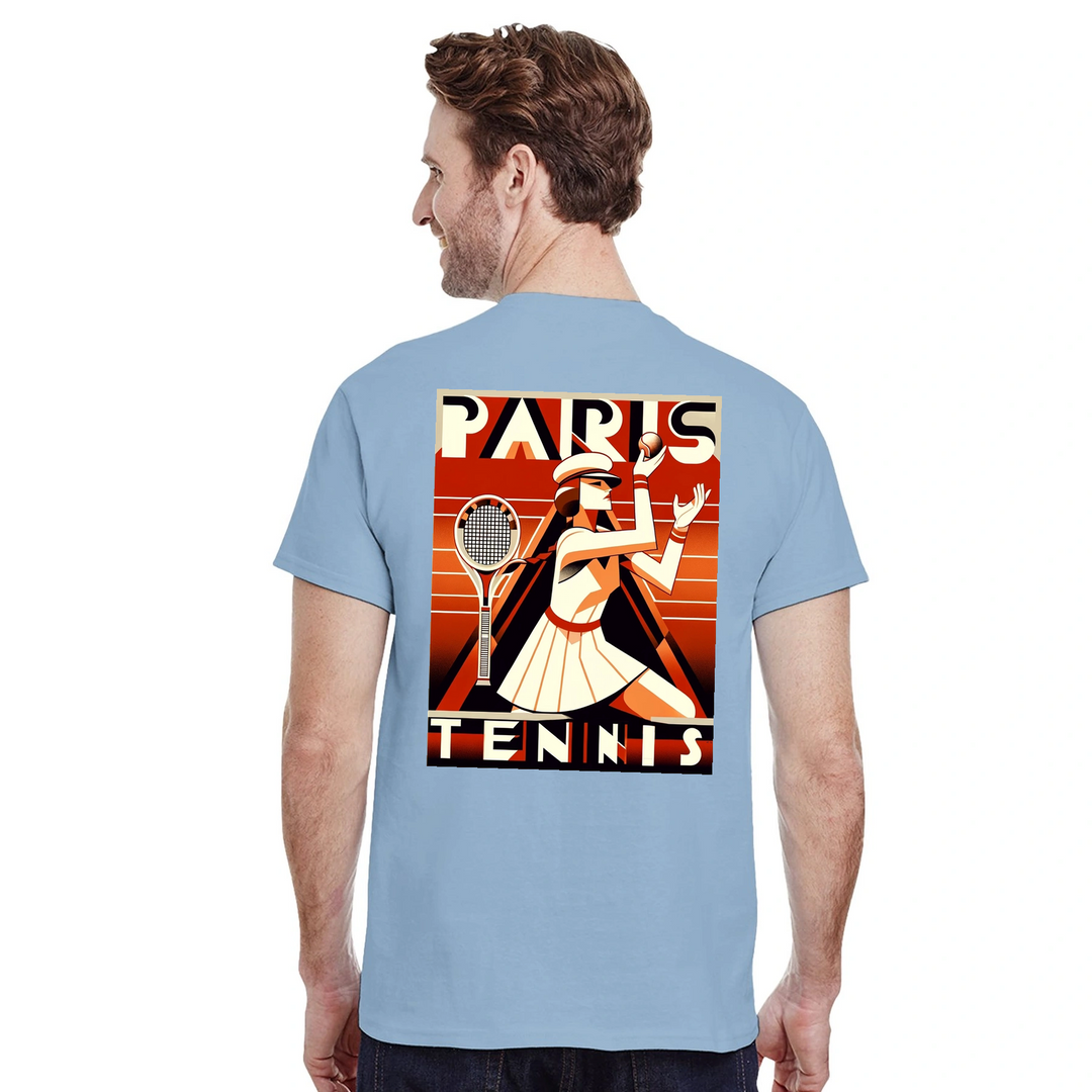 パリのテニスTシャツ。テニス愛好家とファッション好きに最適なスタイルを提供します。エレガントなデザインで、コート内外での印象を与えます。サイズはSからXXLまで。