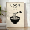 kitchen decor vibrant udon noodle poster bold orange black food lovers eye design sizes flavor space