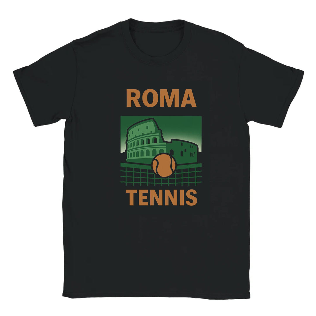 T-shirt T exclusif thème tennis Rome parfait passionnés style sport design unique capture élégance italienne énergie court une tenue décontractée sportive tailles SML XL XXL