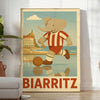 Affiche kid football Biarritz énergie passion tons gris vert décoration parfaite petits fans foot occasion une touche originale intérieur format cm 50x70 A4 A0