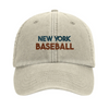 Cappellino vintage New York Baseball con design ricamato, realizzato in cotone lavato al 100%. Comfort e stile per ogni outfi