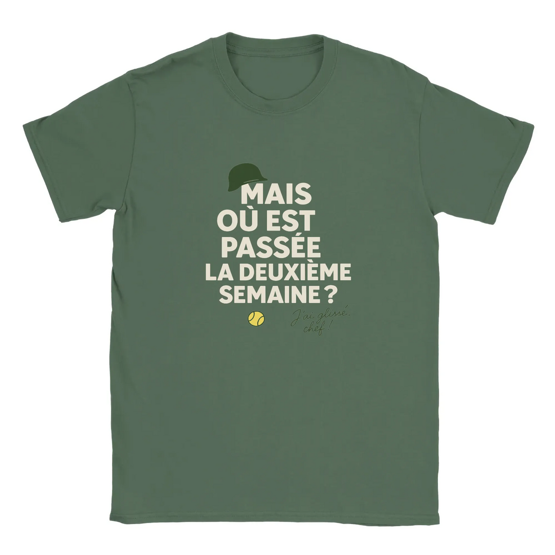 Image Military de Où est passée la deuxième semaine Tennis Tshirt