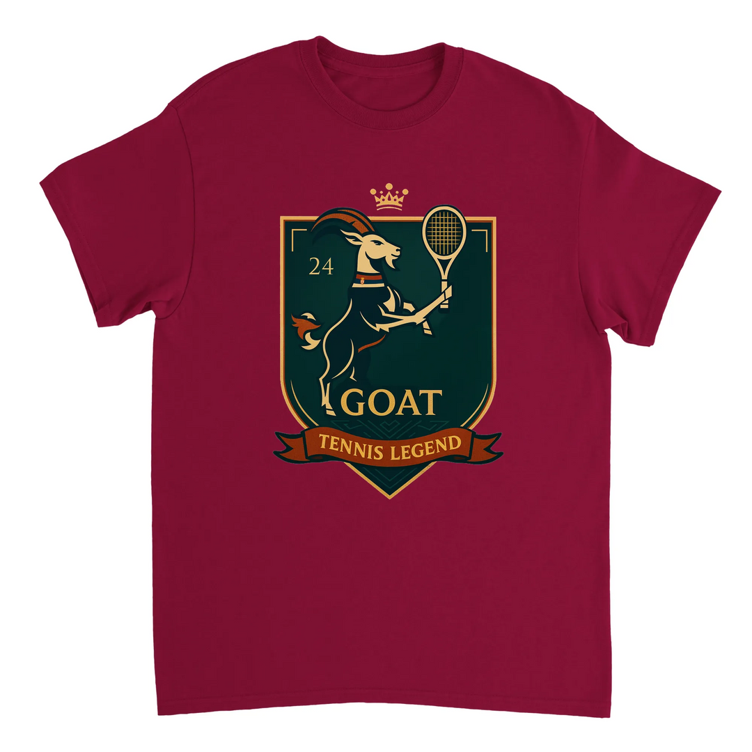 Camiseta exclusiva "Tennis GOAT Nole" para fãs de Novak Djokovic, confeccionada em algodão de alta qualidade para conforto e