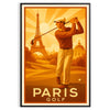 perfect blend elegance nostalgia Golf Paris 2 Poster rich brown green hues vintage art charm deco styles framed print enthusiasts best gift golfer A4 cm A0 sizes