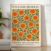 stunning vintage botanical poster William Morris prints vibrant orange green hues perfect addition space available A4 cm A0 walls today timeless elegance