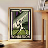 esprit Wimbledon Affiche élégante couleurs noir orange Parfaite passionnés tennis œuvre format 50x70 30x40 style intérieur pièce unique sublimez décor disponible cadre