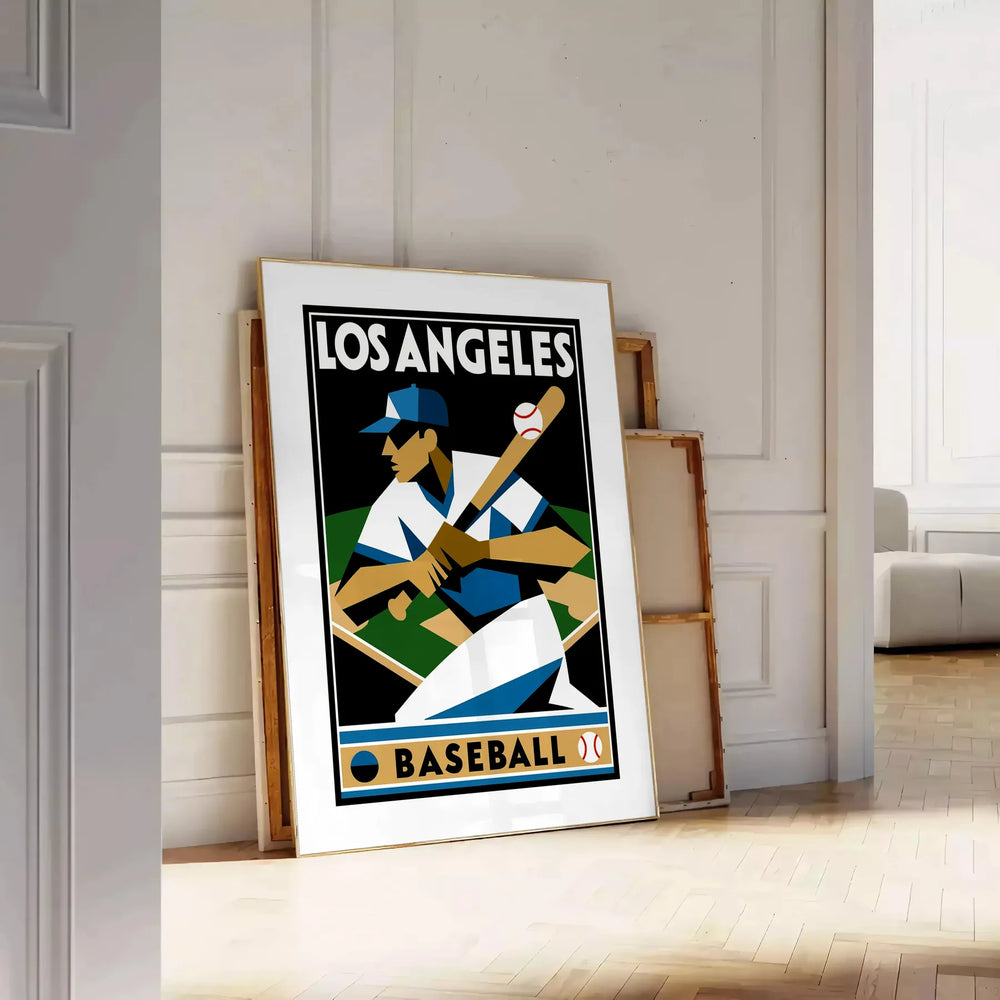 love Los Angeles baseball stunning vintage art deco poster moms fans piece best gift lovers players unique wall team spirit sizes A4 cm A0