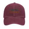 Vintage Tennis Paris Legend Cap mit gesticktem Design, aus 100% gebürsteter Baumwolle, lässiger Look mit vorgekrümmtem Schirm