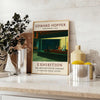 touch classic artistry space exclusive Edward Hopper exhibition poster gray orange palette masterpiece art lovers today decor unframed option