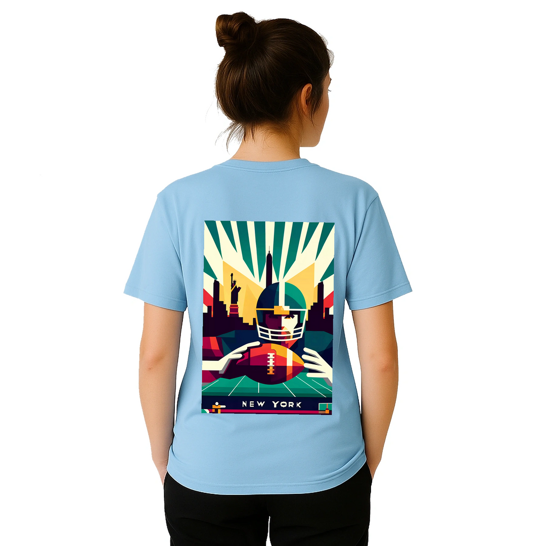 T-shirt New York Football, perfetta per i fan e per chi ama la moda, realizzata in cotone resistente e con un design audace c