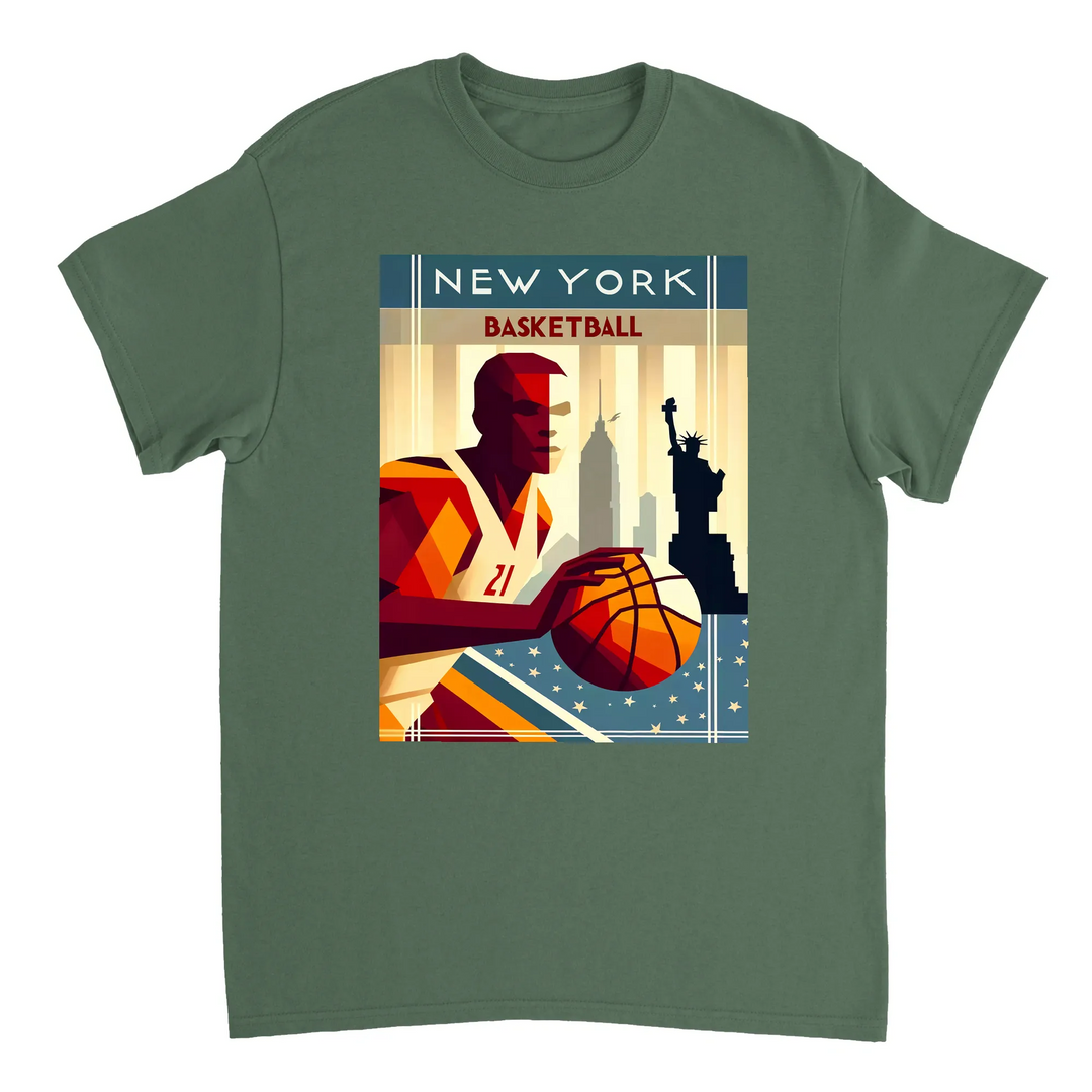 T-shirt T - shirt basket new-yorkais parfait passionnés sport emblématique design unique une touche style garde-robe Achetez amour ville un tissu coton doux respirant