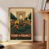 spirit Tour France poster lush green earthy brown tones captivating wall art fans eye piece today dimensions A4 cm A0