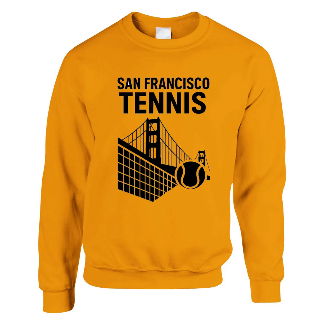 San Francisco Tennis džemperis, bieza unisex sudraba auduma kombinācija, ērta un stilīga ikdienai