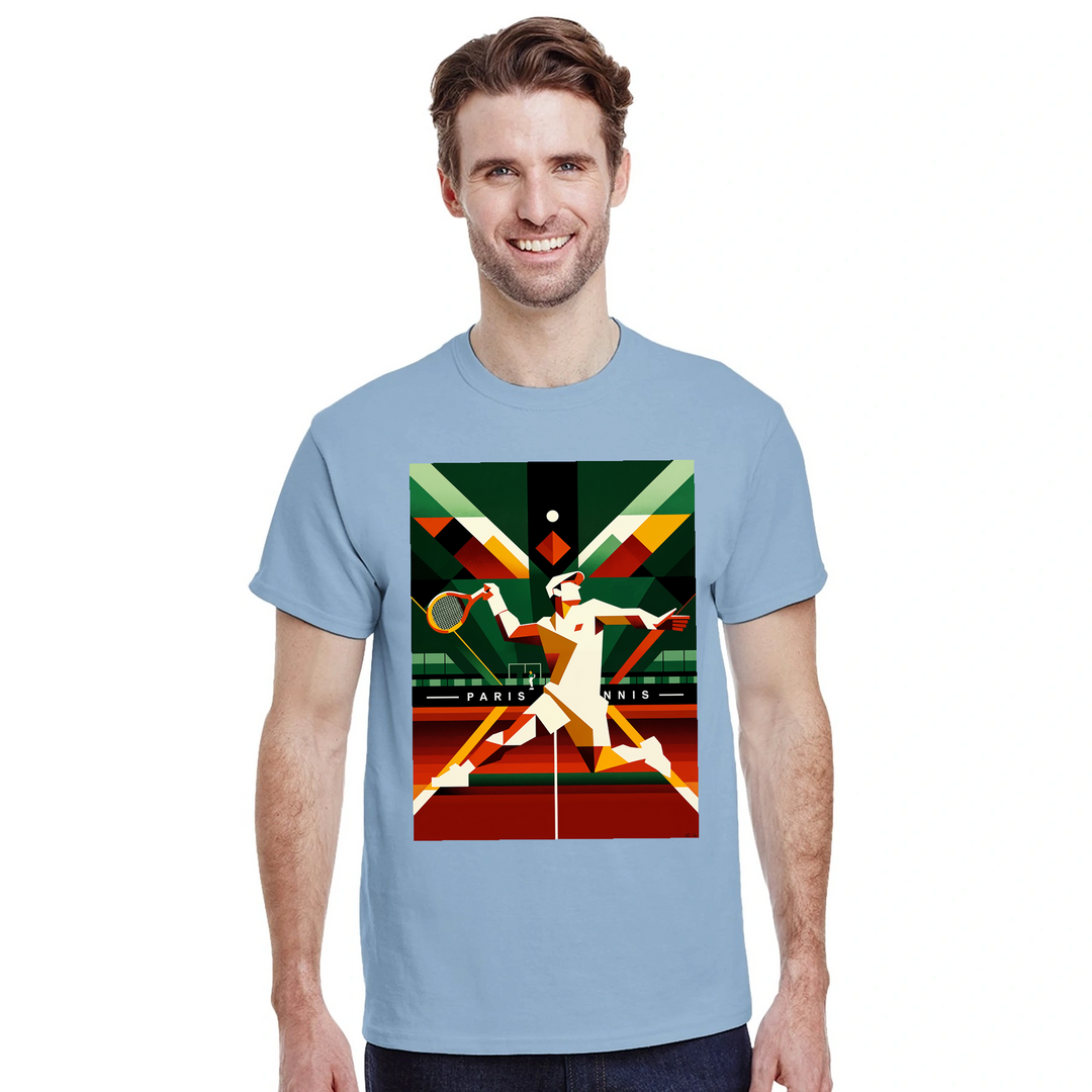 T-shirt τένις Παρισιού με κομψό σχέδιο, ιδανικό για γήπεδο και καθημερινές εμφανίσεις