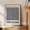 beauty Yayoi Kusama poster iconic dot designs black white dimensions stunning art piece perfect modern space home decor unframed version captivating