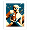 une touche rétro intérieur affiche Art Déco football américain cadeau idéal amateurs sport design vintage encadré espace